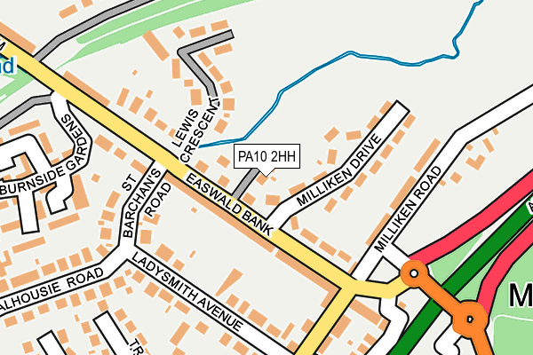 PA10 2HH map - OS OpenMap – Local (Ordnance Survey) PA10 2HH map - OS OpenMap – Local (Ordnance Survey)