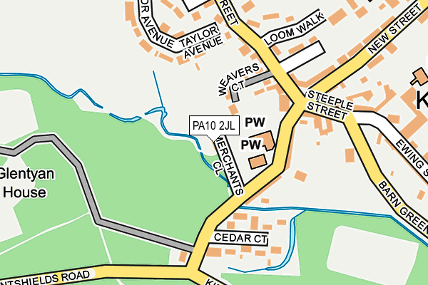 PA10 2JL map - OS OpenMap – Local (Ordnance Survey) PA10 2JL map - OS OpenMap – Local (Ordnance Survey)