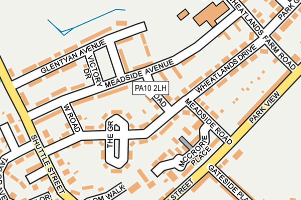 PA10 2LH map - OS OpenMap – Local (Ordnance Survey) PA10 2LH map - OS OpenMap – Local (Ordnance Survey)