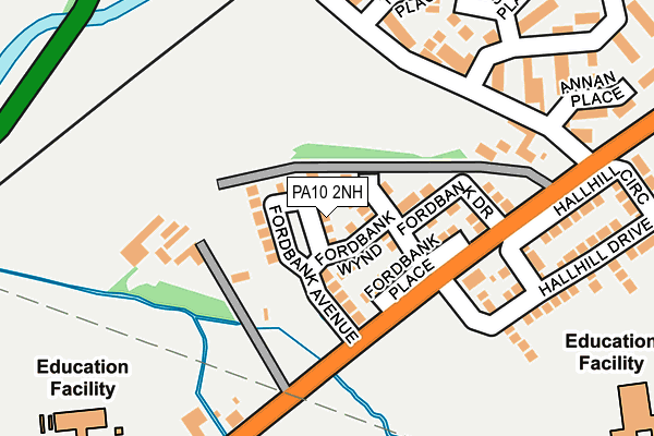 PA10 2NH map - OS OpenMap – Local (Ordnance Survey) PA10 2NH map - OS OpenMap – Local (Ordnance Survey)