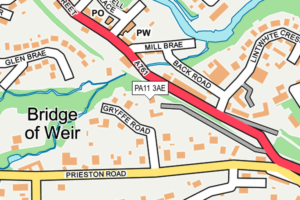 PA11 3AE map - OS OpenMap – Local (Ordnance Survey) PA11 3AE map - OS OpenMap – Local (Ordnance Survey)