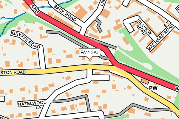 PA11 3AJ map - OS OpenMap – Local (Ordnance Survey) PA11 3AJ map - OS OpenMap – Local (Ordnance Survey)