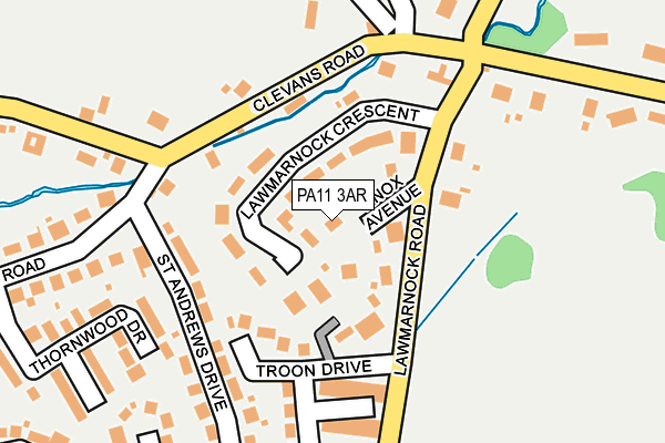 PA11 3AR map - OS OpenMap – Local (Ordnance Survey) PA11 3AR map - OS OpenMap – Local (Ordnance Survey)