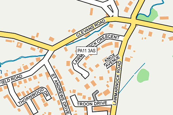 PA11 3AS map - OS OpenMap – Local (Ordnance Survey) PA11 3AS map - OS OpenMap – Local (Ordnance Survey)