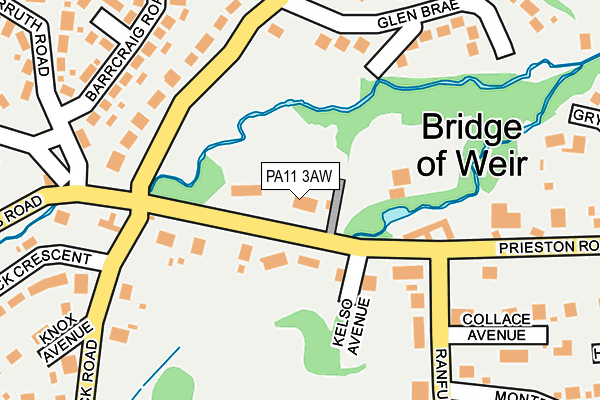 PA11 3AW map - OS OpenMap – Local (Ordnance Survey) PA11 3AW map - OS OpenMap – Local (Ordnance Survey)