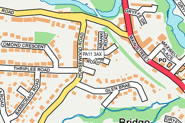 PA11 3AX map - OS OpenMap – Local (Ordnance Survey) PA11 3AX map - OS OpenMap – Local (Ordnance Survey)