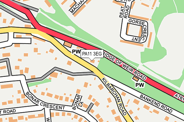 PA11 3EG map - OS OpenMap – Local (Ordnance Survey) PA11 3EG map - OS OpenMap – Local (Ordnance Survey)