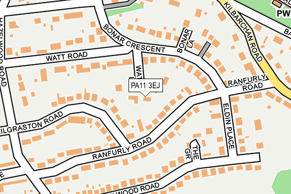 PA11 3EJ map - OS OpenMap – Local (Ordnance Survey) PA11 3EJ map - OS OpenMap – Local (Ordnance Survey)