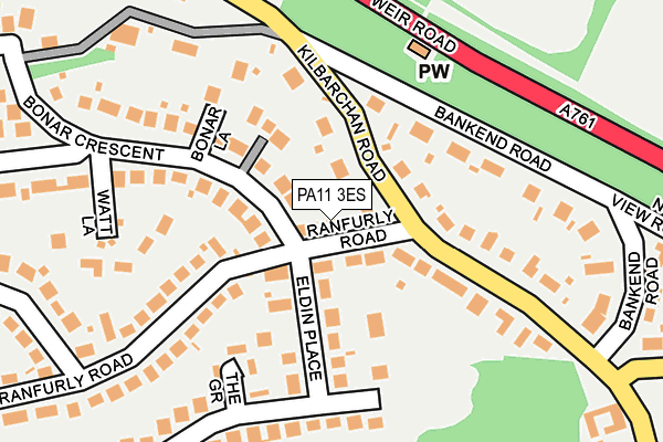 PA11 3ES map - OS OpenMap – Local (Ordnance Survey) PA11 3ES map - OS OpenMap – Local (Ordnance Survey)