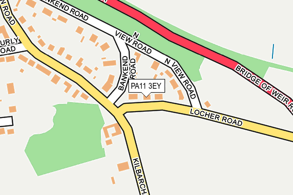 PA11 3EY map - OS OpenMap – Local (Ordnance Survey) PA11 3EY map - OS OpenMap – Local (Ordnance Survey)