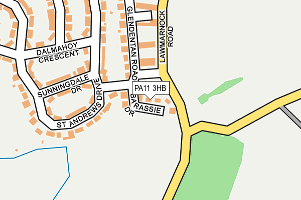 PA11 3HB map - OS OpenMap – Local (Ordnance Survey) PA11 3HB map - OS OpenMap – Local (Ordnance Survey)