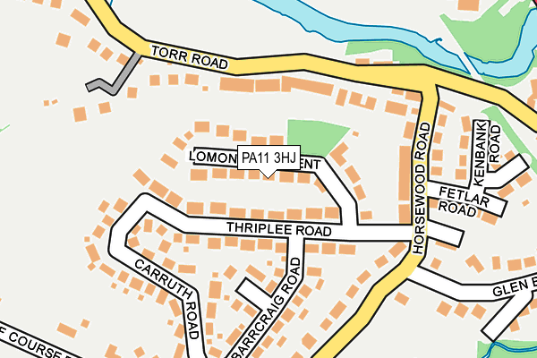 PA11 3HJ map - OS OpenMap – Local (Ordnance Survey) PA11 3HJ map - OS OpenMap – Local (Ordnance Survey)