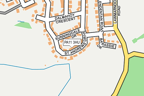 PA11 3HU map - OS OpenMap – Local (Ordnance Survey) PA11 3HU map - OS OpenMap – Local (Ordnance Survey)