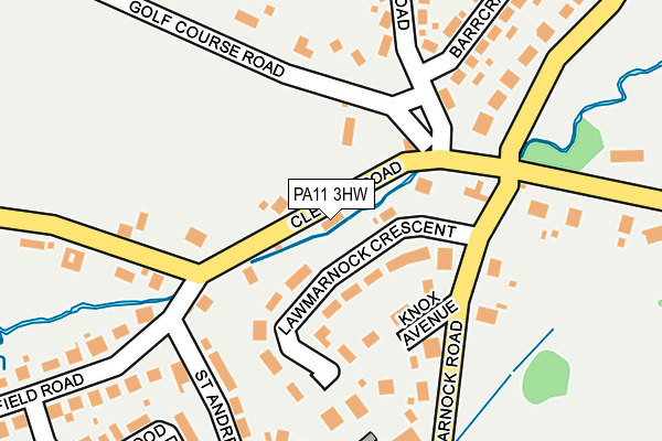 PA11 3HW map - OS OpenMap – Local (Ordnance Survey) PA11 3HW map - OS OpenMap – Local (Ordnance Survey)