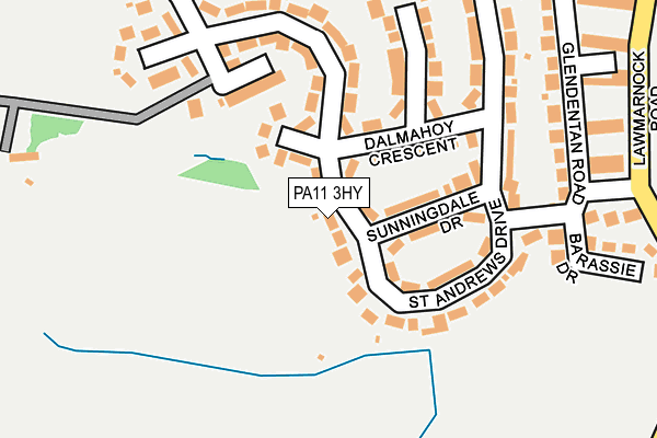 PA11 3HY map - OS OpenMap – Local (Ordnance Survey) PA11 3HY map - OS OpenMap – Local (Ordnance Survey)