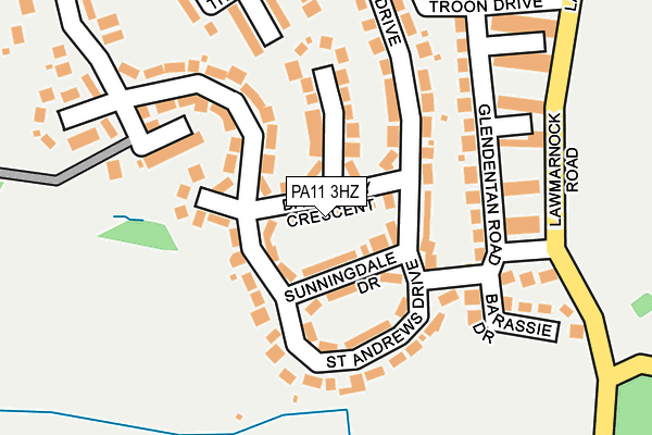 PA11 3HZ map - OS OpenMap – Local (Ordnance Survey) PA11 3HZ map - OS OpenMap – Local (Ordnance Survey)