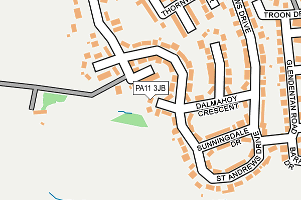 PA11 3JB map - OS OpenMap – Local (Ordnance Survey) PA11 3JB map - OS OpenMap – Local (Ordnance Survey)