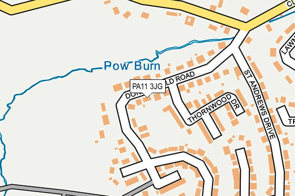 PA11 3JG map - OS OpenMap – Local (Ordnance Survey) PA11 3JG map - OS OpenMap – Local (Ordnance Survey)