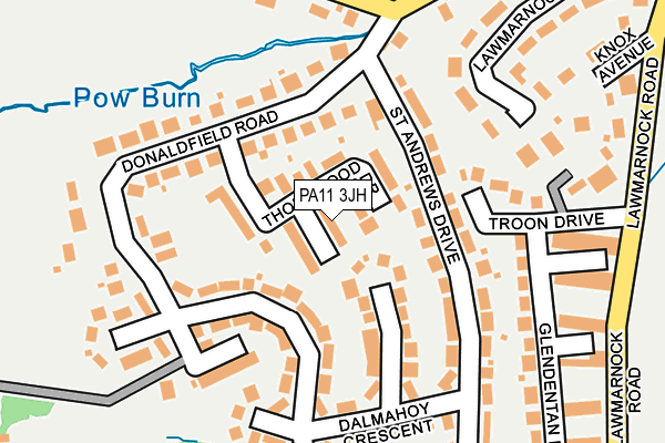PA11 3JH map - OS OpenMap – Local (Ordnance Survey) PA11 3JH map - OS OpenMap – Local (Ordnance Survey)