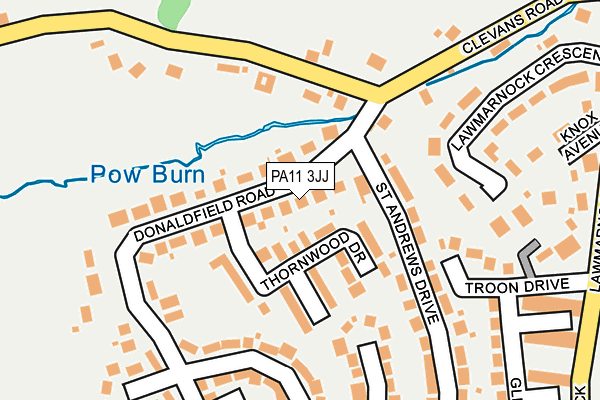 PA11 3JJ map - OS OpenMap – Local (Ordnance Survey) PA11 3JJ map - OS OpenMap – Local (Ordnance Survey)