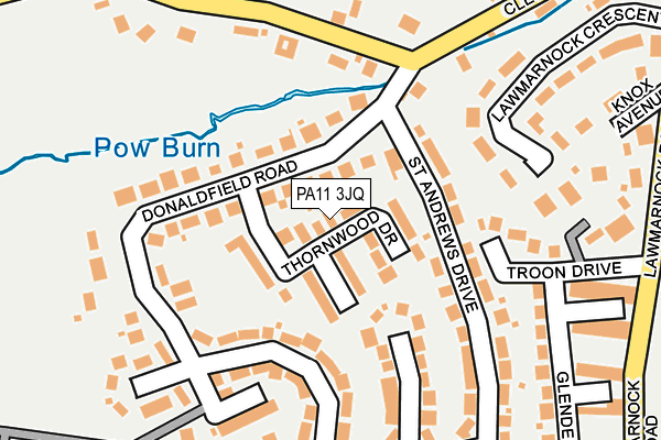 PA11 3JQ map - OS OpenMap – Local (Ordnance Survey) PA11 3JQ map - OS OpenMap – Local (Ordnance Survey)