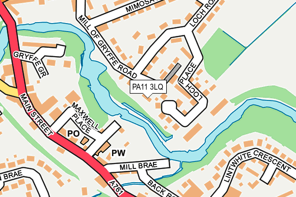 PA11 3LQ map - OS OpenMap – Local (Ordnance Survey) PA11 3LQ map - OS OpenMap – Local (Ordnance Survey)