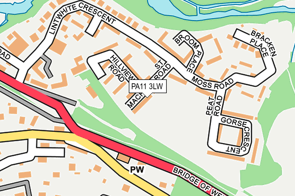 PA11 3LW map - OS OpenMap – Local (Ordnance Survey) PA11 3LW map - OS OpenMap – Local (Ordnance Survey)