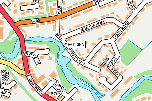 PA11 3NA map - OS OpenMap – Local (Ordnance Survey) PA11 3NA map - OS OpenMap – Local (Ordnance Survey)