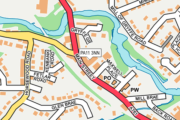 PA11 3NN map - OS OpenMap – Local (Ordnance Survey) PA11 3NN map - OS OpenMap – Local (Ordnance Survey)