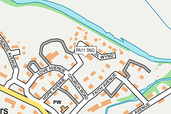 PA11 3NQ map - OS OpenMap – Local (Ordnance Survey) PA11 3NQ map - OS OpenMap – Local (Ordnance Survey)