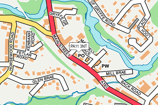 PA11 3NT map - OS OpenMap – Local (Ordnance Survey) PA11 3NT map - OS OpenMap – Local (Ordnance Survey)