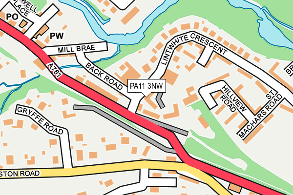 PA11 3NW map - OS OpenMap – Local (Ordnance Survey) PA11 3NW map - OS OpenMap – Local (Ordnance Survey)