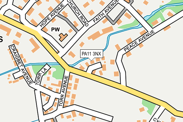 PA11 3NX map - OS OpenMap – Local (Ordnance Survey) PA11 3NX map - OS OpenMap – Local (Ordnance Survey)