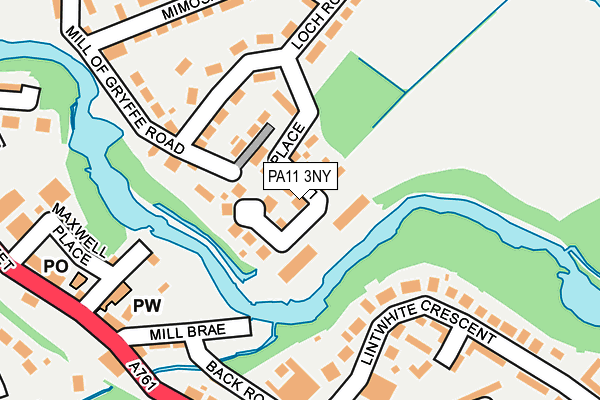 PA11 3NY map - OS OpenMap – Local (Ordnance Survey) PA11 3NY map - OS OpenMap – Local (Ordnance Survey)