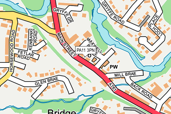 PA11 3PN map - OS OpenMap – Local (Ordnance Survey) PA11 3PN map - OS OpenMap – Local (Ordnance Survey)