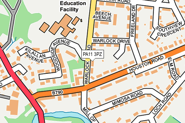 PA11 3PZ map - OS OpenMap – Local (Ordnance Survey) PA11 3PZ map - OS OpenMap – Local (Ordnance Survey)