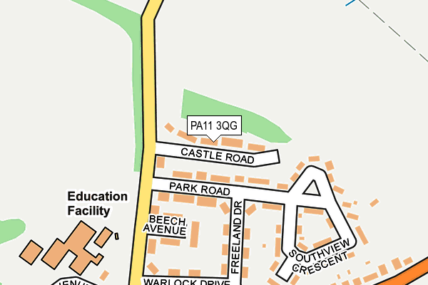 PA11 3QG map - OS OpenMap – Local (Ordnance Survey)