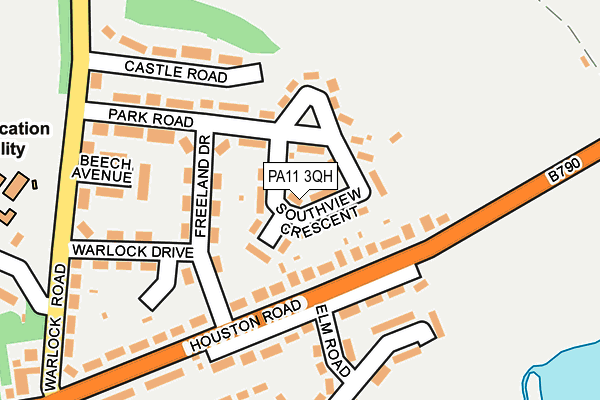 PA11 3QH map - OS OpenMap – Local (Ordnance Survey) PA11 3QH map - OS OpenMap – Local (Ordnance Survey)