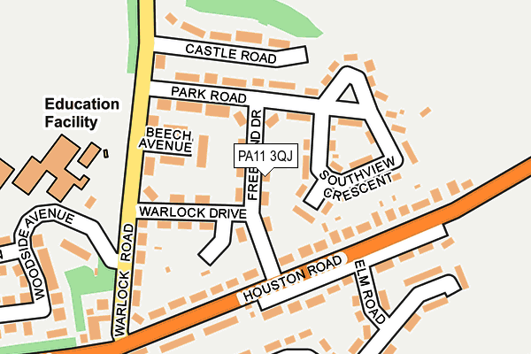 PA11 3QJ map - OS OpenMap – Local (Ordnance Survey) PA11 3QJ map - OS OpenMap – Local (Ordnance Survey)