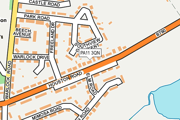 PA11 3QN map - OS OpenMap – Local (Ordnance Survey) PA11 3QN map - OS OpenMap – Local (Ordnance Survey)