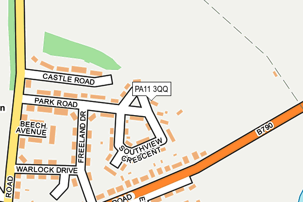 PA11 3QQ map - OS OpenMap – Local (Ordnance Survey)