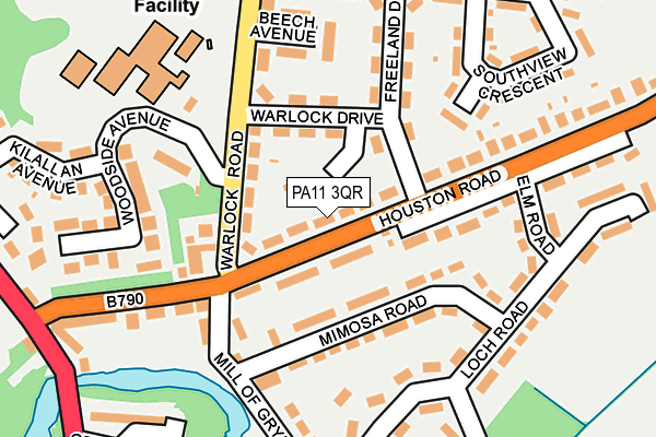 PA11 3QR map - OS OpenMap – Local (Ordnance Survey) PA11 3QR map - OS OpenMap – Local (Ordnance Survey)