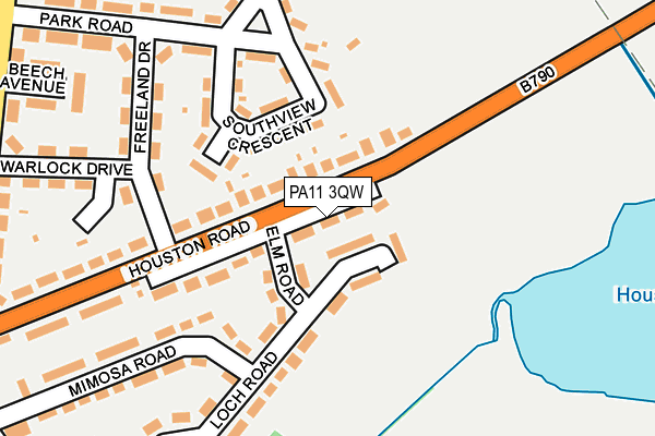 PA11 3QW map - OS OpenMap – Local (Ordnance Survey) PA11 3QW map - OS OpenMap – Local (Ordnance Survey)