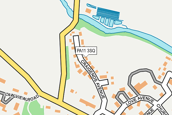 PA11 3SQ map - OS OpenMap – Local (Ordnance Survey) PA11 3SQ map - OS OpenMap – Local (Ordnance Survey)