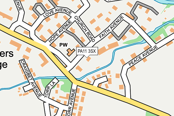 PA11 3SX map - OS OpenMap – Local (Ordnance Survey)