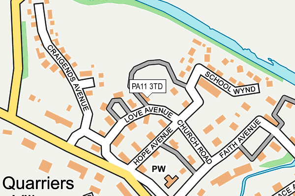 PA11 3TD map - OS OpenMap – Local (Ordnance Survey) PA11 3TD map - OS OpenMap – Local (Ordnance Survey)