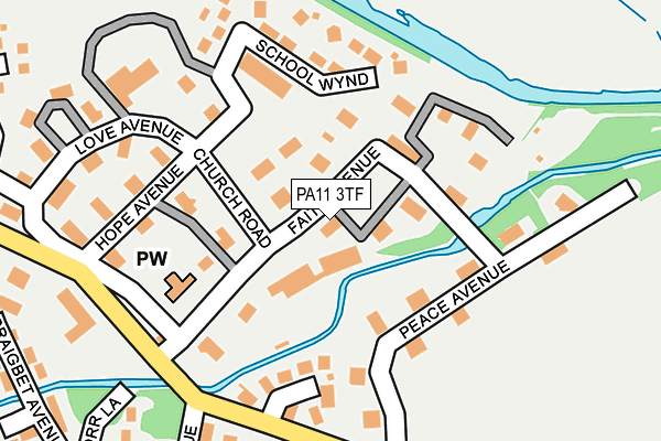 PA11 3TF map - OS OpenMap – Local (Ordnance Survey) PA11 3TF map - OS OpenMap – Local (Ordnance Survey)
