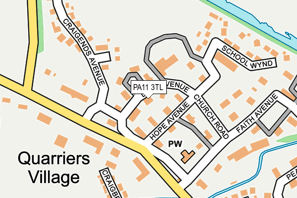 PA11 3TL map - OS OpenMap – Local (Ordnance Survey) PA11 3TL map - OS OpenMap – Local (Ordnance Survey)
