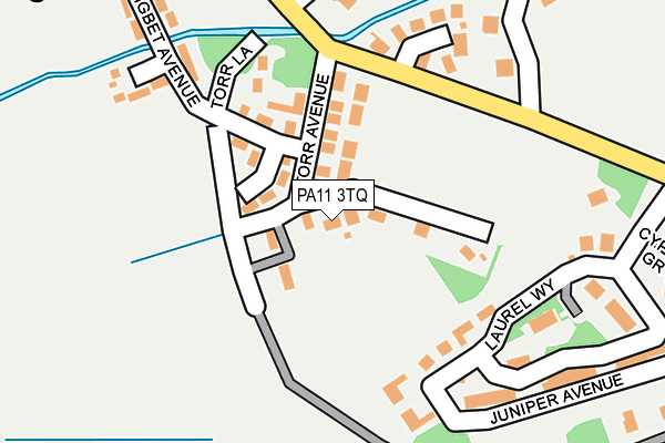 PA11 3TQ map - OS OpenMap – Local (Ordnance Survey) PA11 3TQ map - OS OpenMap – Local (Ordnance Survey)