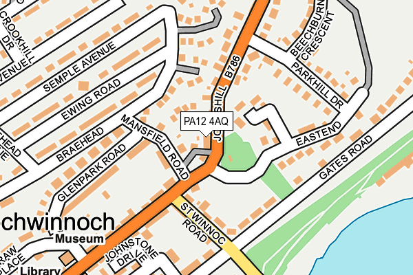 PA12 4AQ map - OS OpenMap – Local (Ordnance Survey)